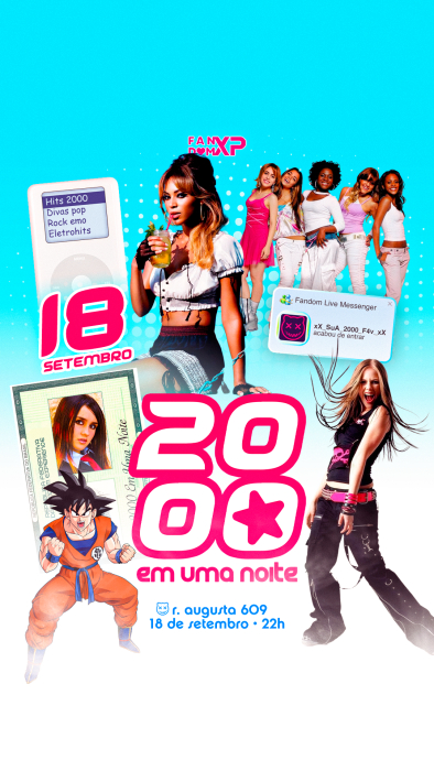 Evento: 2000 Em Uma Noite: Pop • Nostalgia • Summer & Hits 2000