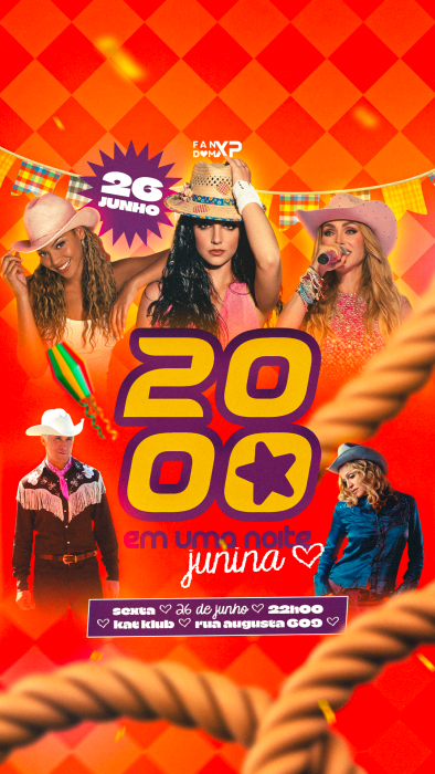 Evento: 2000 Em Uma Noite Junina: Pop • Nostalgia • Hits 2000