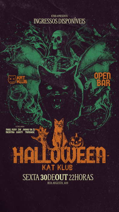 Evento: HALLOWEEN KAT KLUB - OPEN BAR
